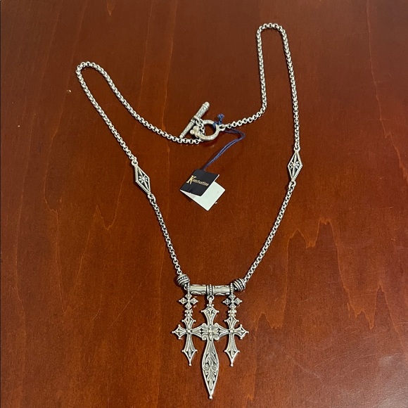 Konstantino Jewelry - Konstantino Sterling Silver Triple Cross / Sword Necklace 20” Chain -Never Worn